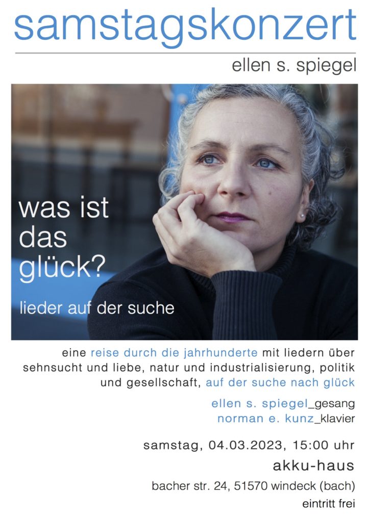 Konzertplakat "was ist das glück"