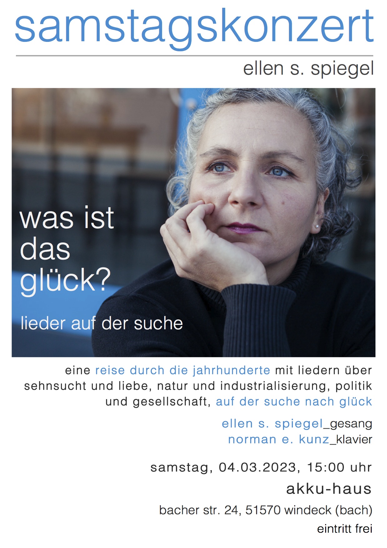 Konzertplakat "was ist das glück"