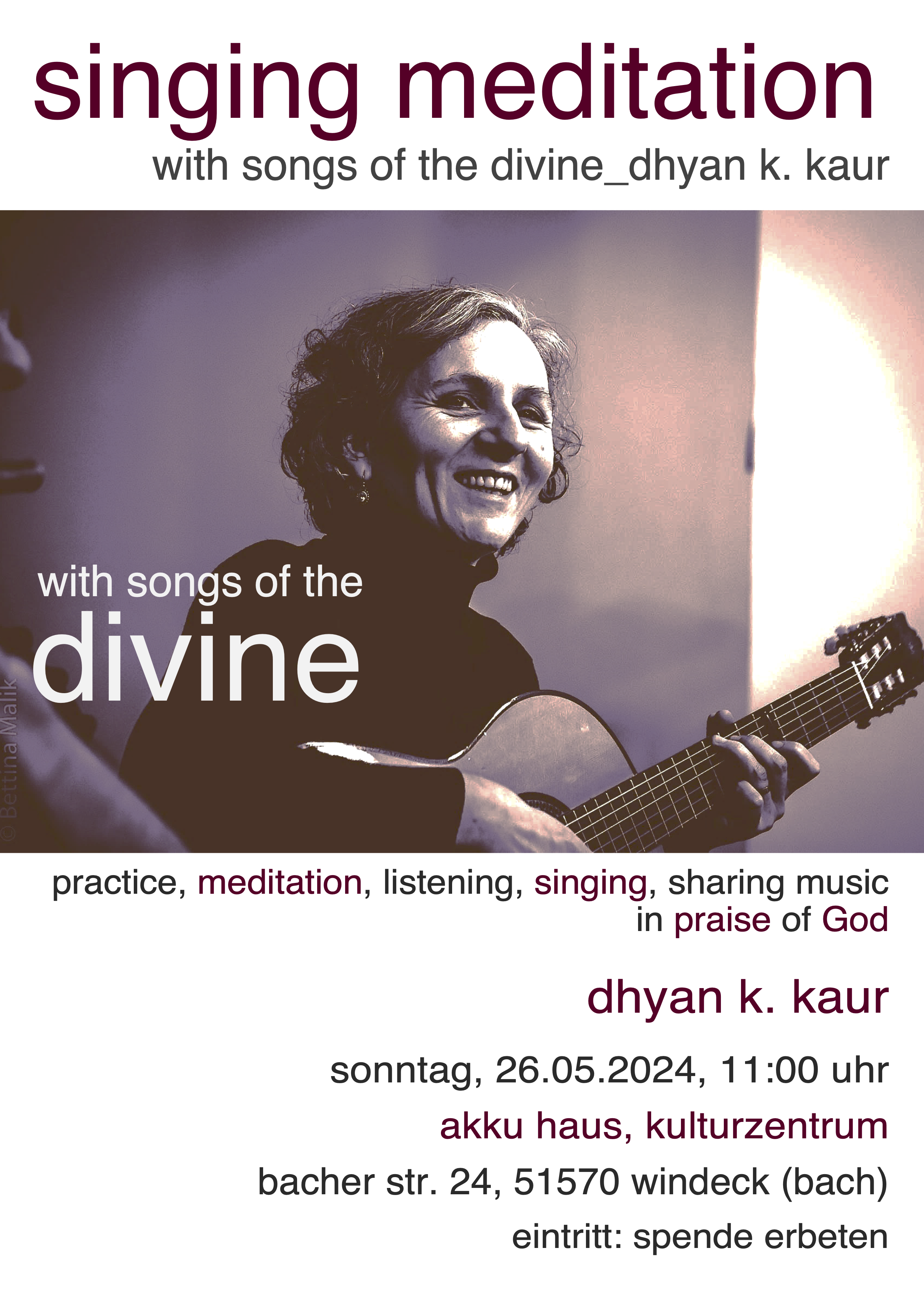 Singing Meditation mit Dhyan K. Kaur - 26.05.2024