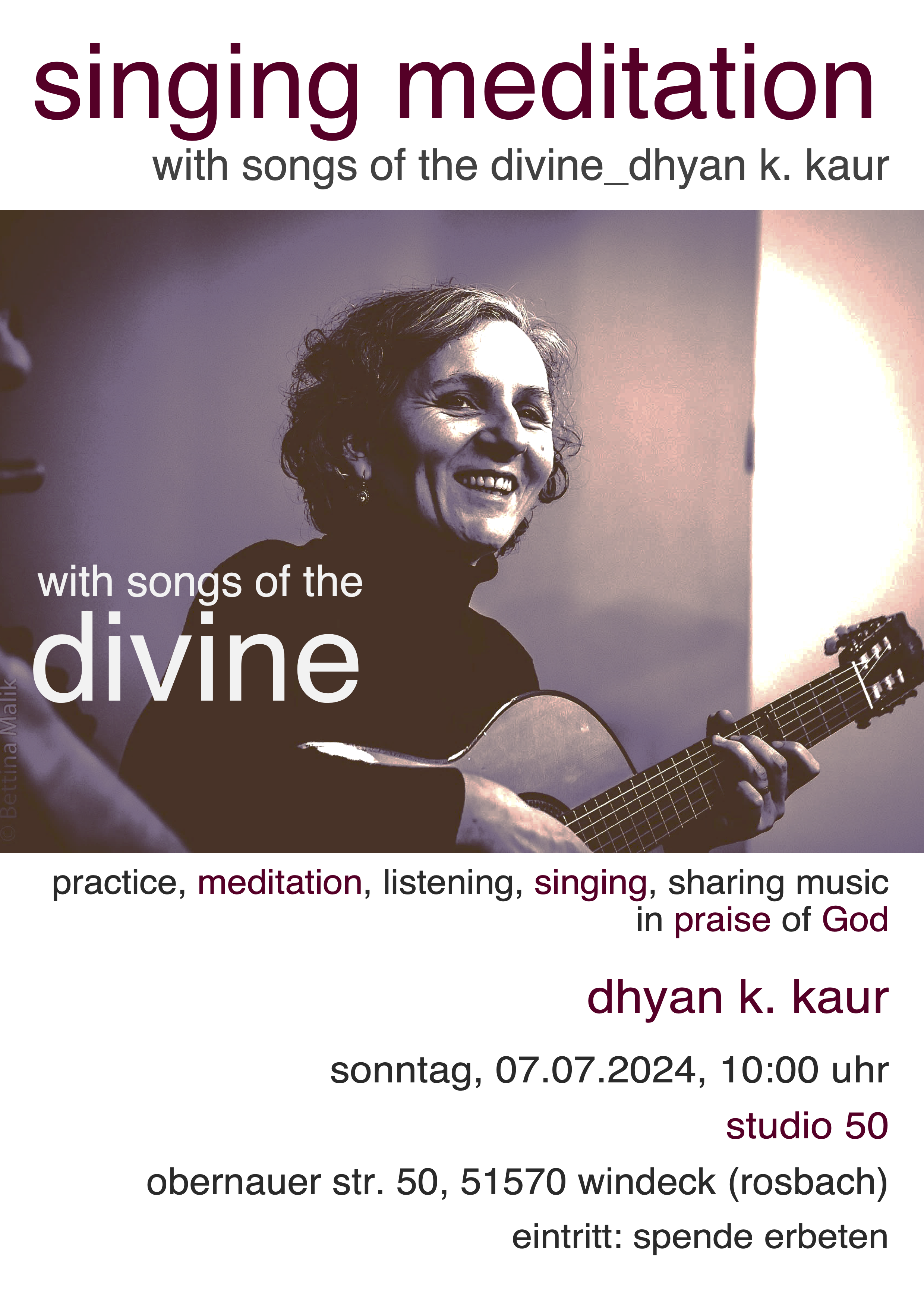 Singing Meditation mit Dhyan K. Kaur - 07.07.2024